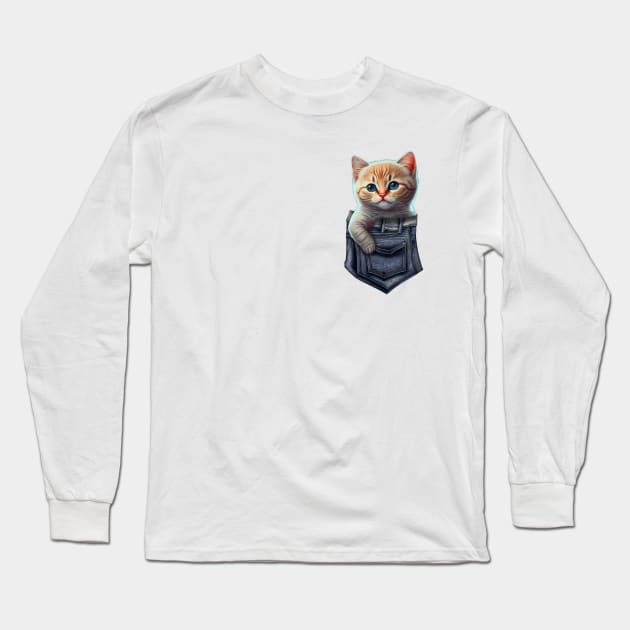 Pocket Pets - Baby Cat Long Sleeve T-Shirt by Isekai Attire